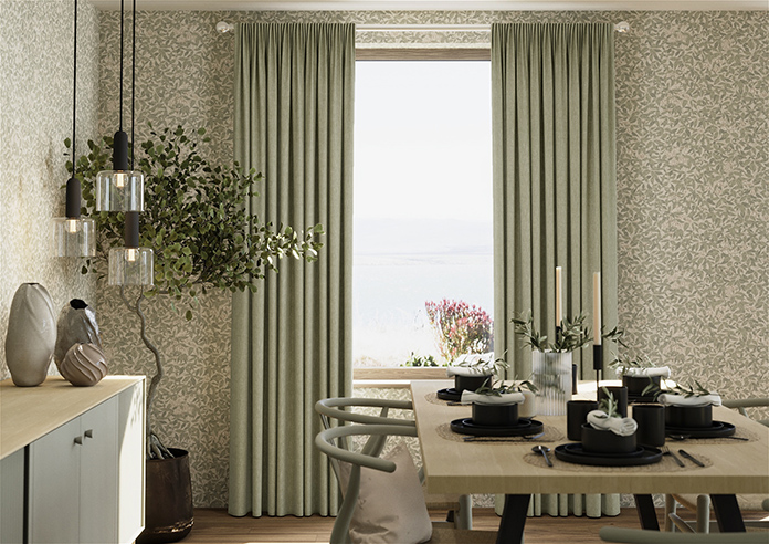 Delicate Chevron, Apple - Made to Measure Curtains - Image 3